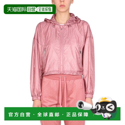 自营michael michael korsCropped Pink Hooded Jacket - pink 美