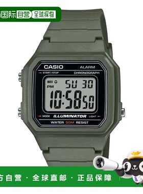 自营Casio Men's Classic Digital Watch with Green Strap - W-2