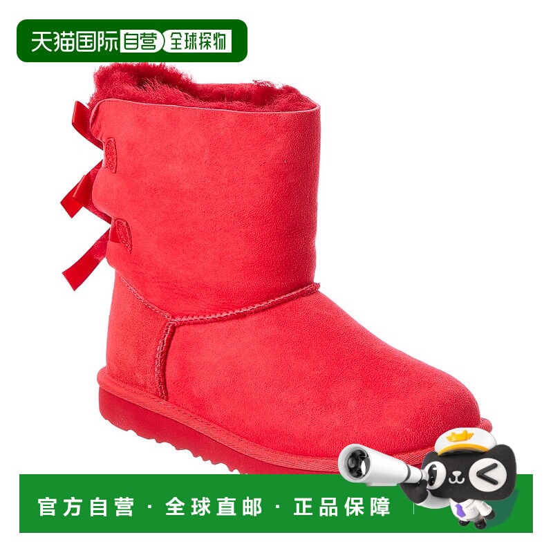 自营UGG Kids Bailey Bow II Suede Boot - red 美国奥莱直发