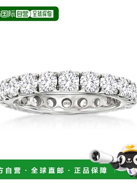 自营 Ross-Simons 14kt 白金钻石永恒戒指 - 白色 美国奥莱直发