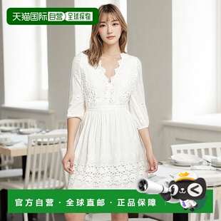 bloomSweet Talk Eyelet迷你连衣裙 美国奥莱 自营 白色 belle