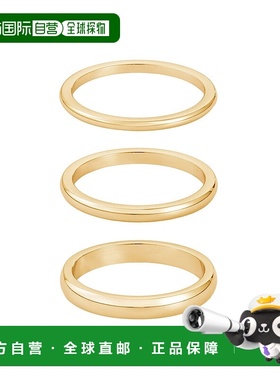 自营adorniaTarnish Resistant 18k Gold Plated Stacking Band S