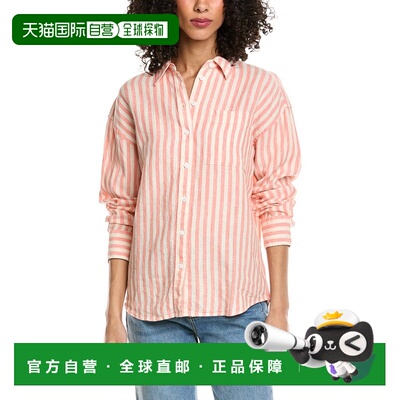 自营Faherty Laguna Linen Relaxed Shirt - pink 美国奥莱直发