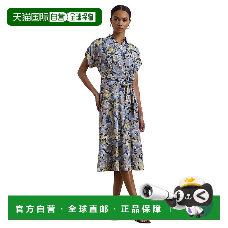 1h可退 【美国直邮】ralph lauren 女士 连衣裙新款印花短袖精致