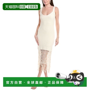 美国奥莱直发新款 白色 服饰 AMUR阿奇钩针流苏迷笛连衣裙 自营