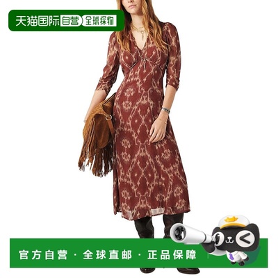 自营ba&sh 马萨连衣裙 - 棕色 美国奥莱直发