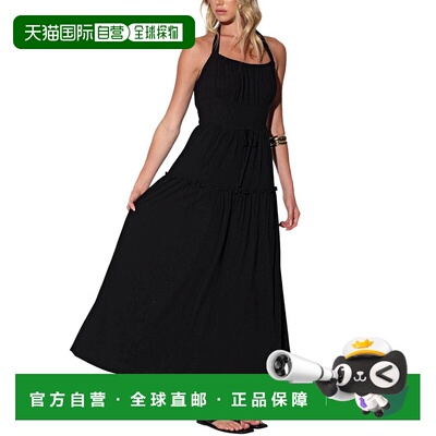 自营Walter Baker Tansy Linen-Blend Dress - black 美国奥莱直