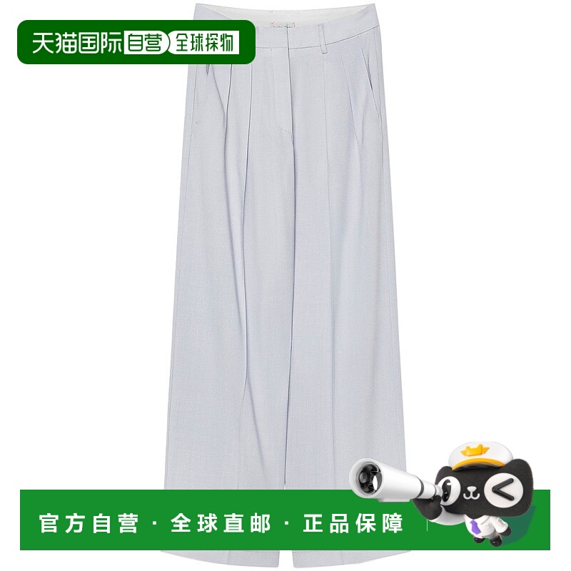 自营 forte forte羊毛粘胶斜纹阔腿裤-白色 美国奥莱直发