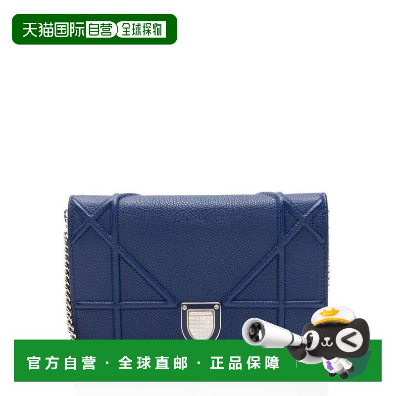 自营Dior小牛皮Diorama链钱包-蓝色 斜挎包单肩包美国直发奥莱
