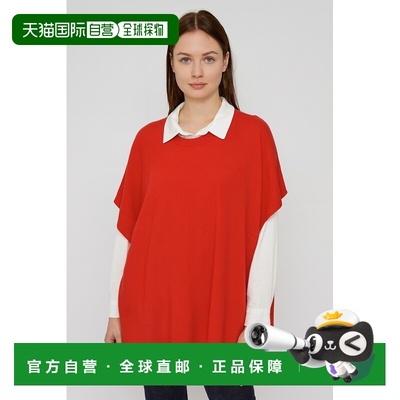 自营in2Cashmere Versatile Pullover Poncho - sizzle red 美国