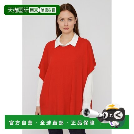 自营in2Cashmere Versatile Pullover Poncho - sizzle red 美国