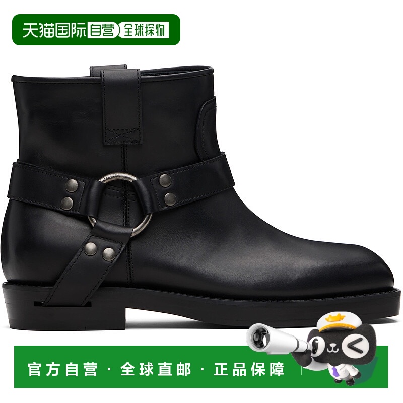 香港直邮潮奢 Balmain 巴尔曼 男士 黑色 Calfskin Leather Biker