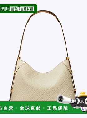 美国直邮TORY BURCH - Women T Monogram Pebble Messenger Bag