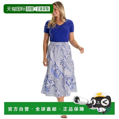 自营duffield laneThe Tansy Skirt in Blue Breeze - blue 美国