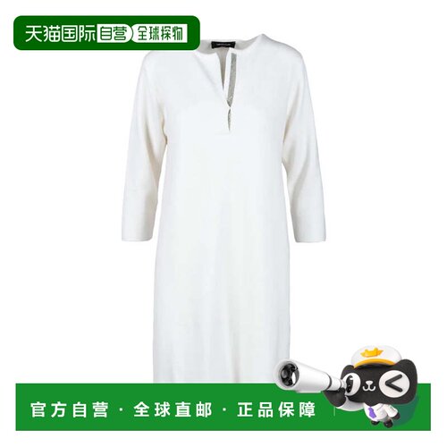 自营fabiana filippiVirgin Wool Dress - White - white 美国奥