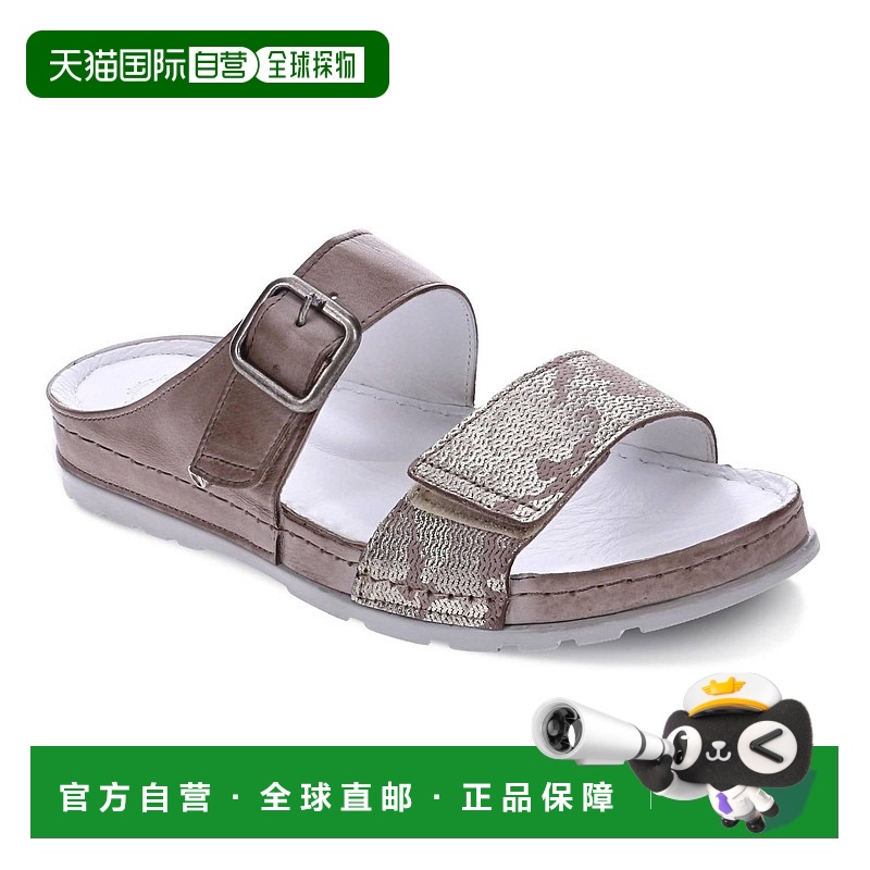 自营 revere灰褐色女式Palma 2带滑凉鞋 美国奥莱直发新款