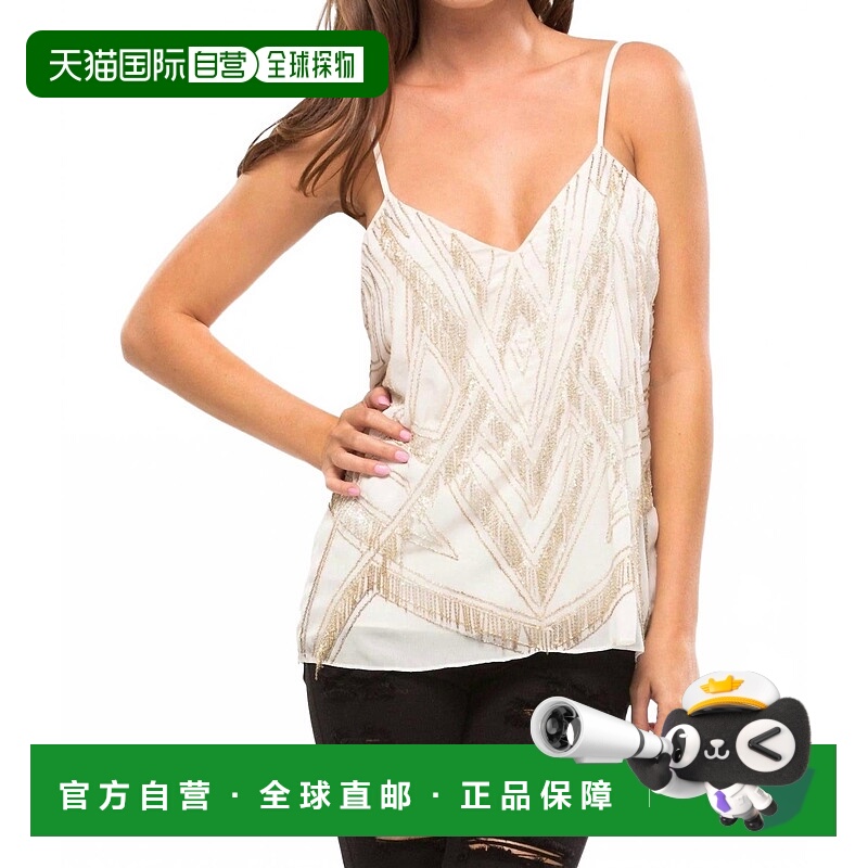 自营parkerMarley Beaded Fringe Tank Top In Ivory - ivory 美