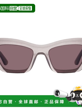 自营Calvin Klein Burgundy Butterfly Ladies Sunglasses CK2453