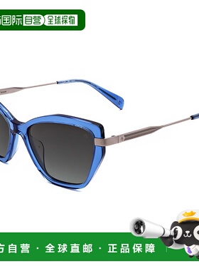 自营 rag & boneRag&Bone女式54毫米蓝色太阳镜-蓝色 美国奥莱直