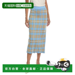 Rose blue Jacquard Skirt 美国奥莱直发半身裙 Plaid 自营Lela