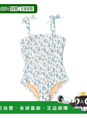 自营 Shade Critters Cottage Rose Terry 褶饰泳衣 - 蓝色 美国