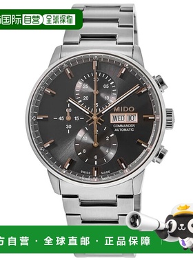 自营Mido Commander Chronograph Automatic Anthracite Dial Sta
