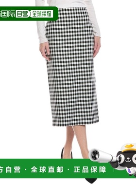 自营A.L.C. Phoebe Linen-Blend Midi Skirt - black 美国奥莱直