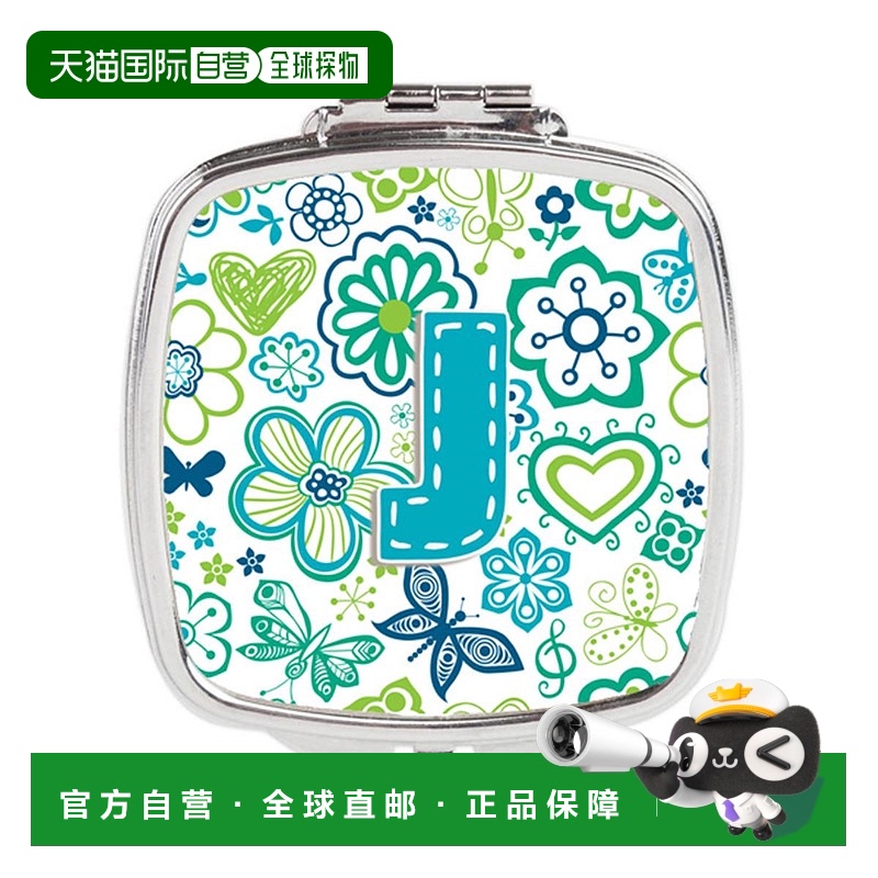 自营 Carolines Treasures CJ2006-JSCM 字母 J 花蝴蝶蓝绿正品