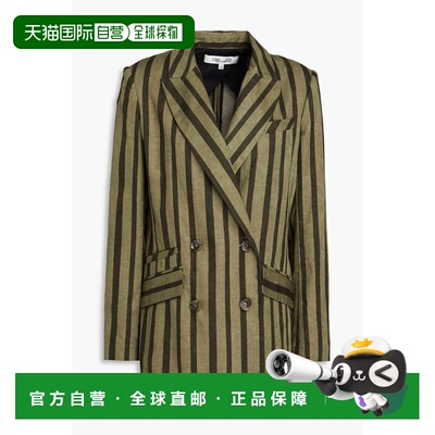1h可退 【美国直邮】DIANE VON FURSTENBERG Madison双排扣条纹棉