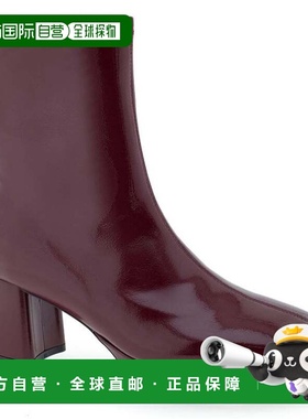 自营Aerosoles Sussex Boots Women's Red Faux Leather Block He