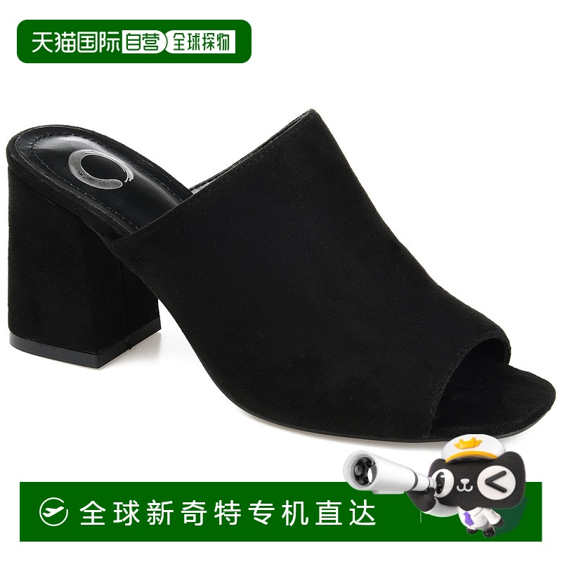自营Journee Collection 女式 Adelaide 拖鞋 - 黑色 【美国奥莱