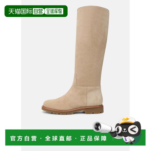 自营vinceSibeelle绒面革宽小腿马靴-浅沙丘 美国奥莱直发
