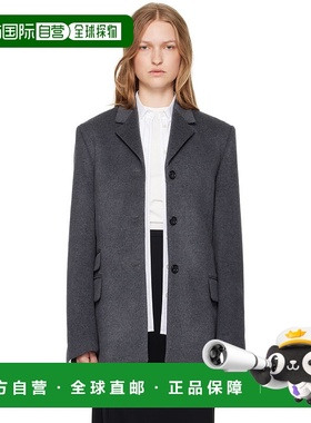1h可退 香港直邮潮奢 TOTÊME 女士 灰色 Straight 西装外套 244WR