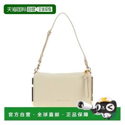 自营marc jacobsWhite Snapshot Leather Shoulder Bag - white