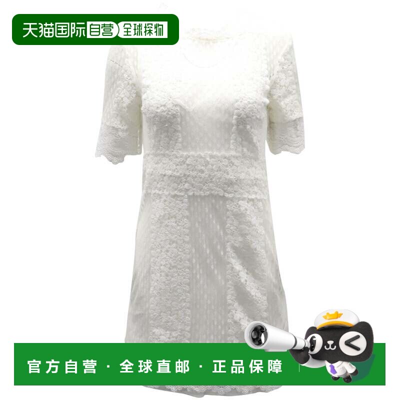 自营Maje Revanta 白色涤纶蕾丝连衣裙 - 白色 美国奥莱直发图片