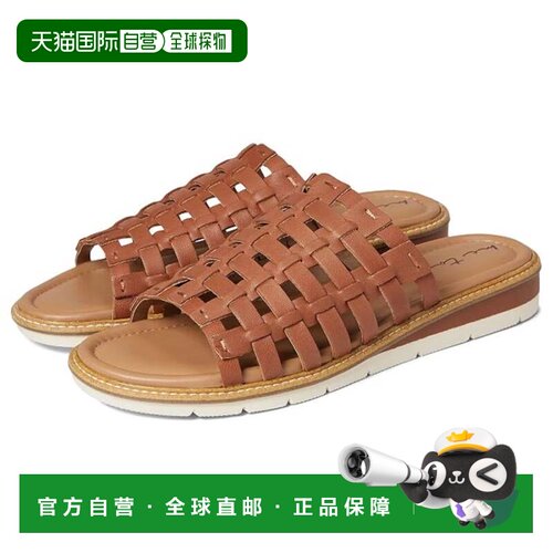 自营me tooMe Toe Arien凉鞋女士棕色皮革露趾拖鞋HTAT1543-棕色