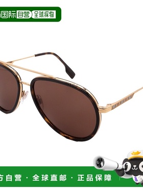 自营 BURBERRY太阳镜BE3125-101773-59-15-145非极化金 美国奥莱