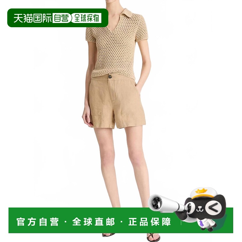 自营vinceMid Rise Hemp Short In Brulee - brulee 美国奥莱直发