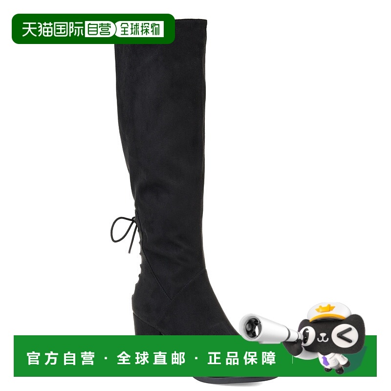 自营Journee Collection宽小腿女式Tru舒适泡沫Leeda靴-黑色 美国