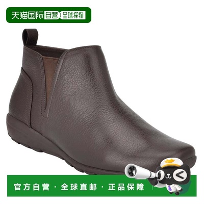 自营Easy Spirit Aerial Boots Women's Brown Leather Round Toe