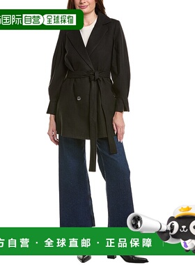 自营Pascale La Mode Short Trench Coat - black 美国奥莱直发