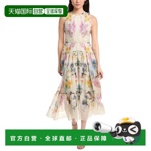 自营Marchesa Notte Ramie Sleeveless Maxi Dress - white 美国