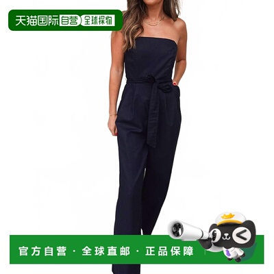 自营dress forumStrapless Jumpsuit In Navy Blue - navy blue