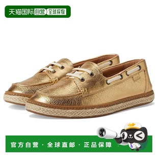 自营Women's Vionic Bay Loafers Gold Leather Arch Support Sli