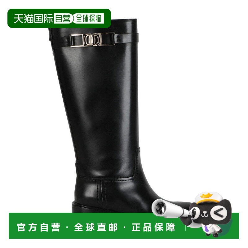 自营salvatore ferragamoRosalie Leather Boots 美国奥莱直发