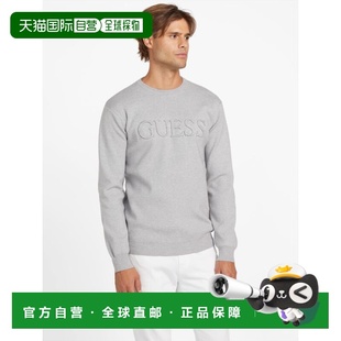 自营guessAstero Logo Sweater - light heather grey 美国奥莱直