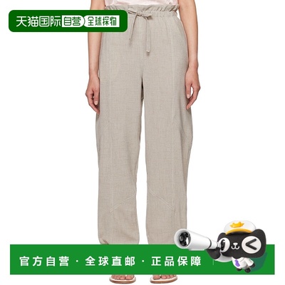 1h可退 香港直邮潮奢 GANNI 甘尼 女士 驼色 Elasticated Waist