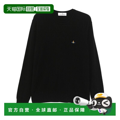 自营vivienne westwoodBlack Sweatshirt with Ribbed Cuffs - bl