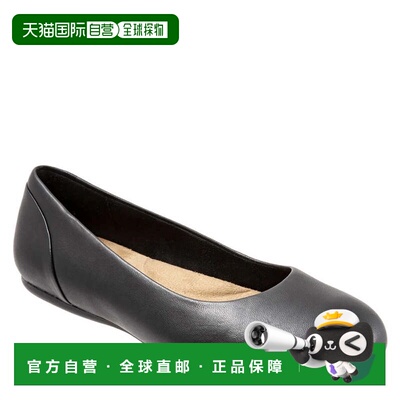 自营SoftWalk Sonoma S1862-001芭蕾扁平女式黑色皮革圆头RHS7003