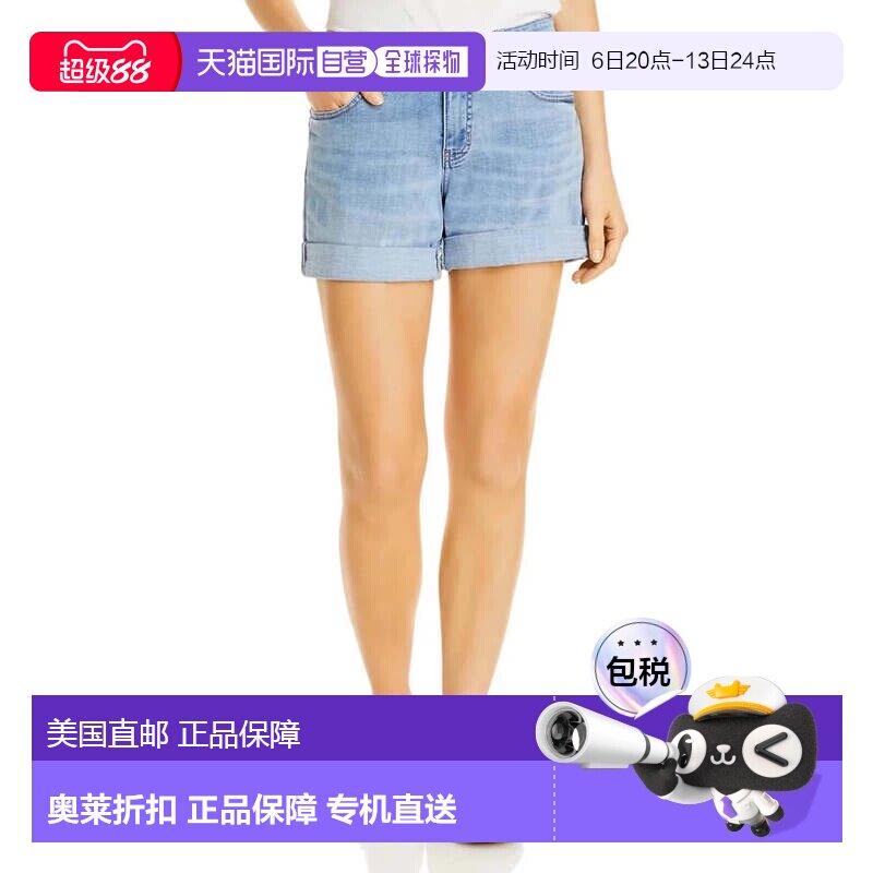 自营Women's Jag Jeans Boyfriend Shorts  Blue Denim Stretch C图片